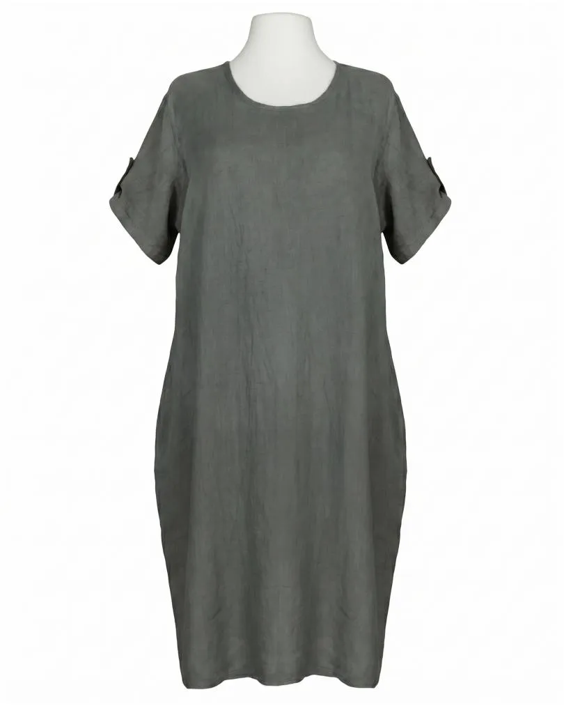 Leinenkleid Basic in  khaki von Puro Lino (Bild 1)
