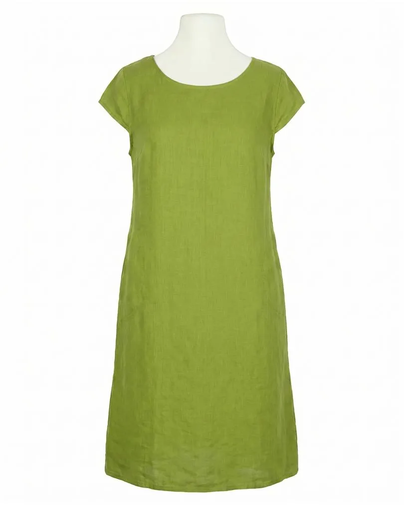 Leinenkleid Basic in  kiwi von Puro Lino (Bild 1)