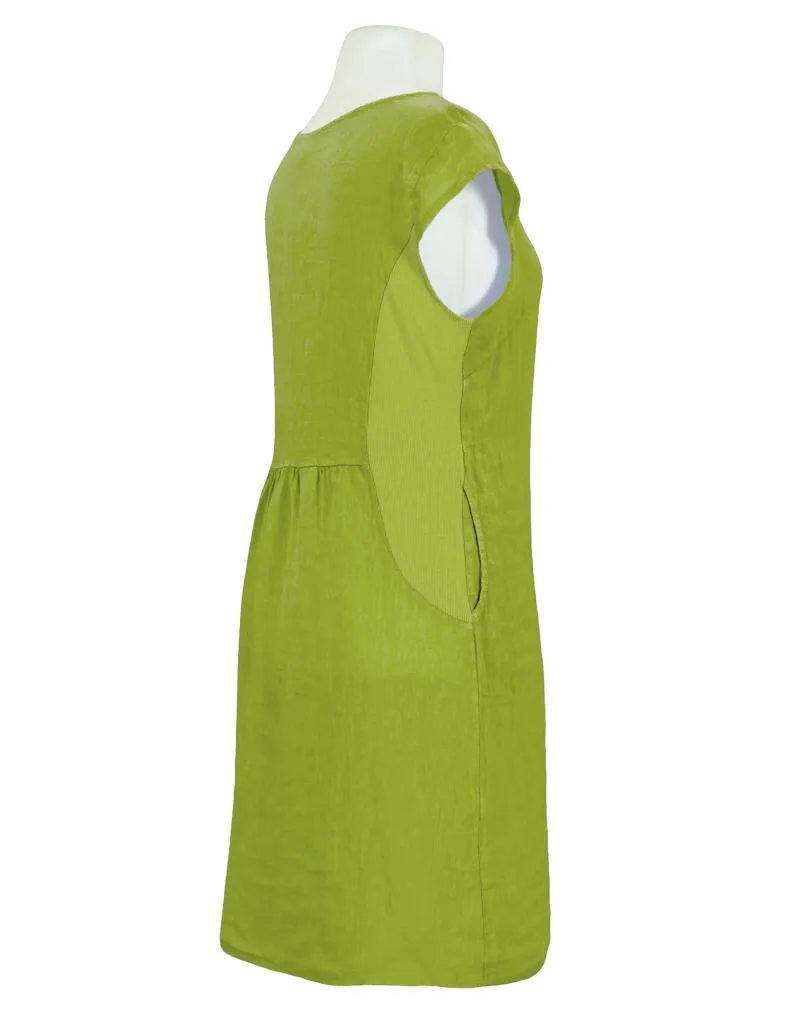 Leinenkleid Basic in  kiwi von Puro Lino (Bild 2)