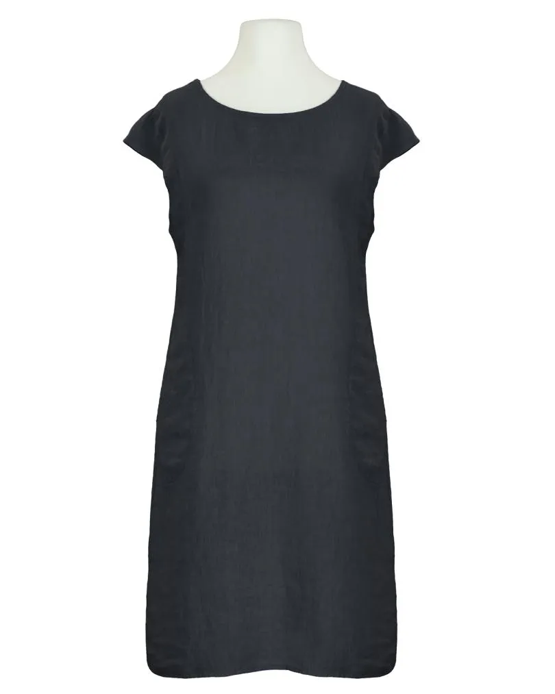 Leinenkleid Basic in  schwarz von Puro Lino (Bild 1)