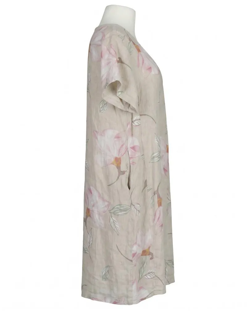 Leinenkleid Floral in  beige von Puro Lino (Bild 2)