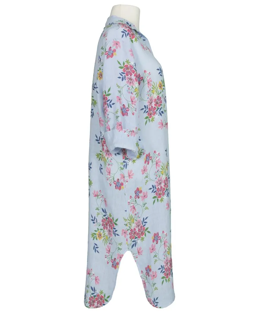 Leinenkleid Floral in  blau von Puro Lino (Bild 2)