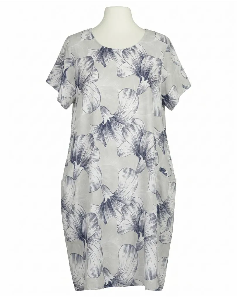 Leinenkleid Floral in  grau von Puro Lino (Bild 1)