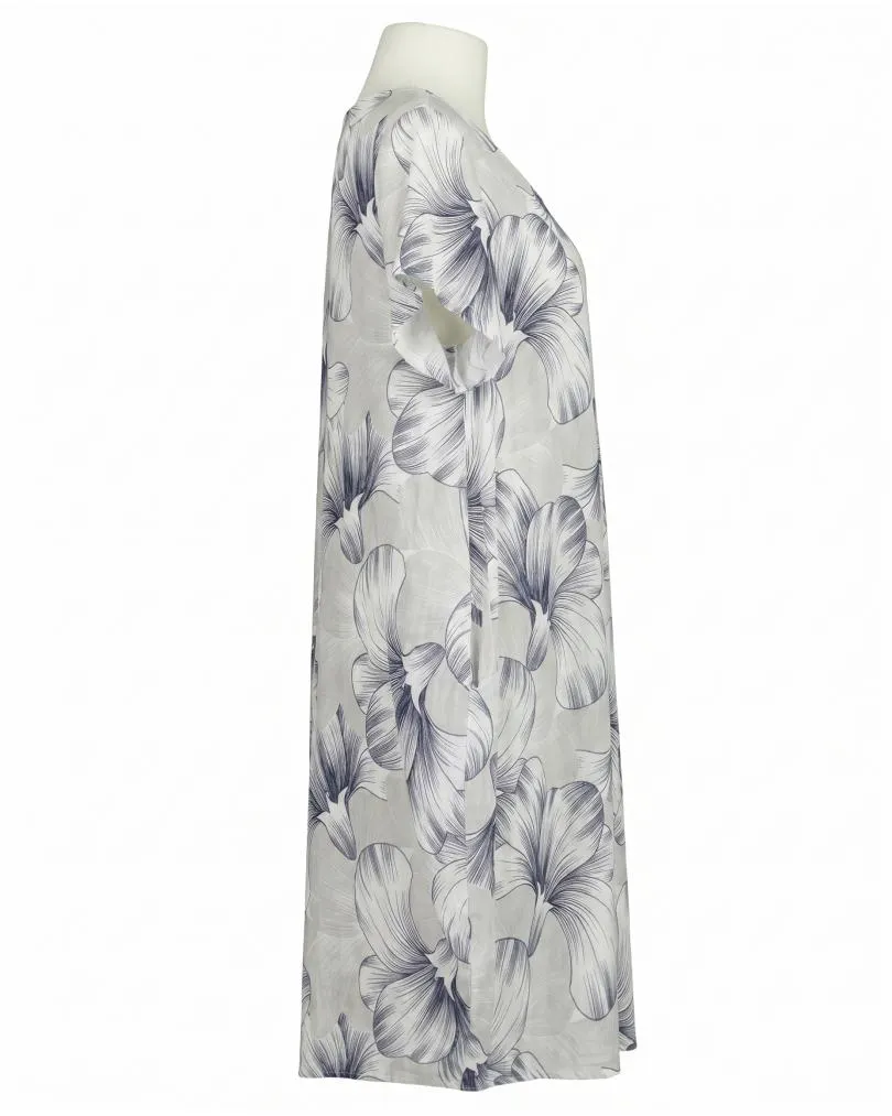 Leinenkleid Floral in  grau von Puro Lino (Bild 2)