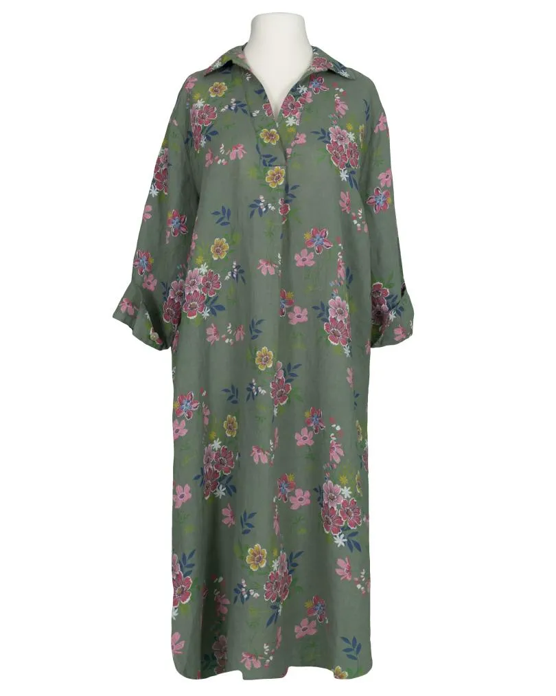 Leinenkleid Floral in  salbei von Puro Lino (Bild 1)