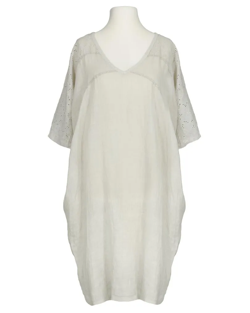 Leinenkleid Lochstickerei in  beige von Spaziodonna (Bild 1)