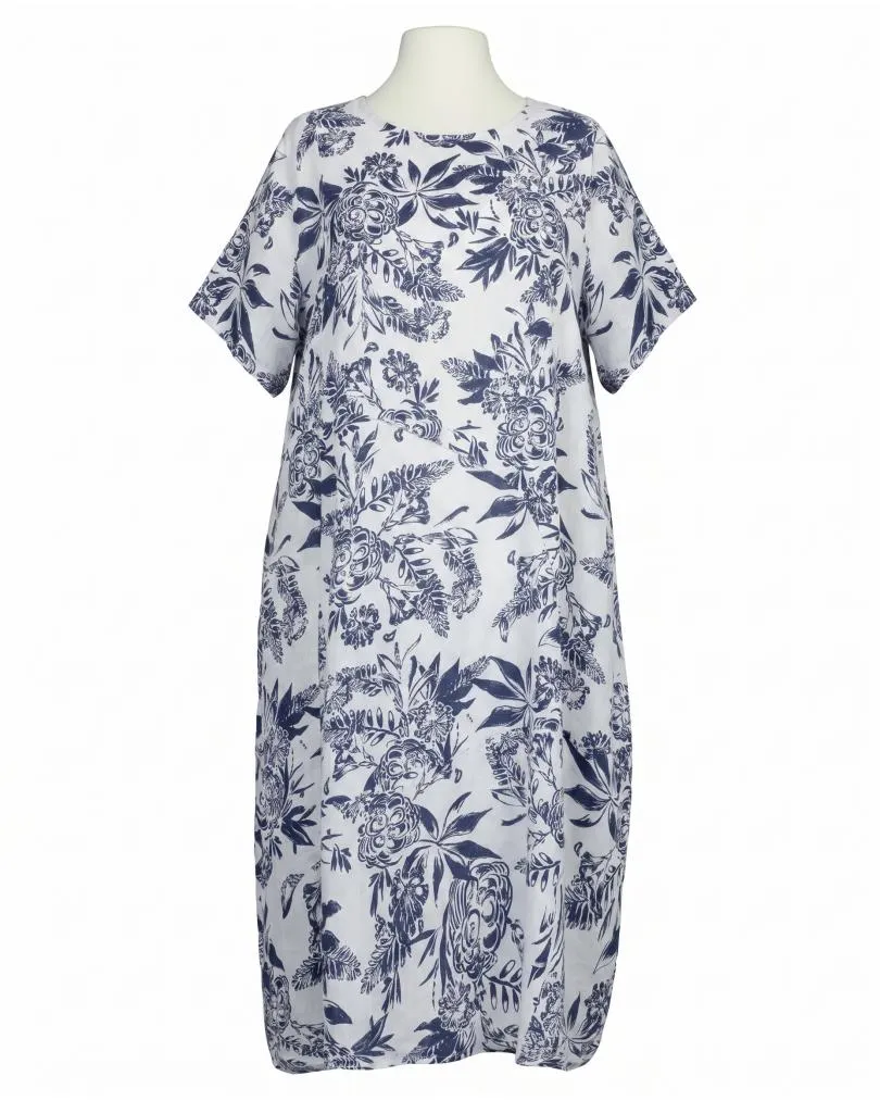 Leinenkleid mit Blumen in  wei� von Puro Lino (Bild 1)