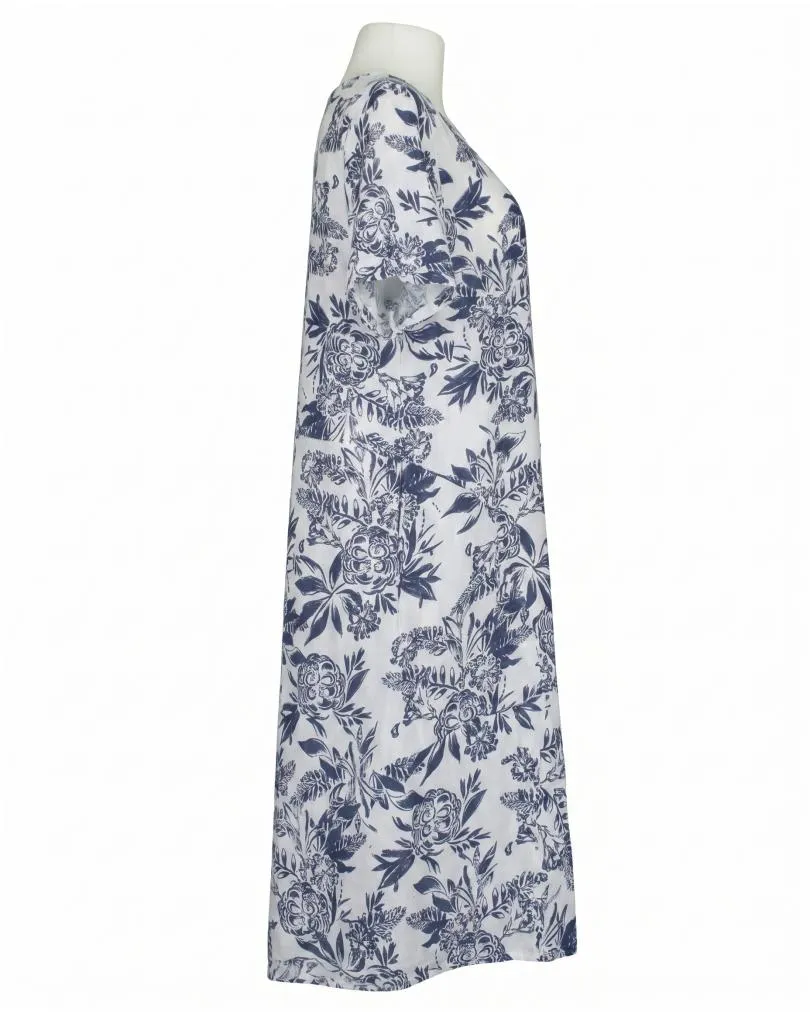 Leinenkleid mit Blumen in  wei� von Puro Lino (Bild 2)