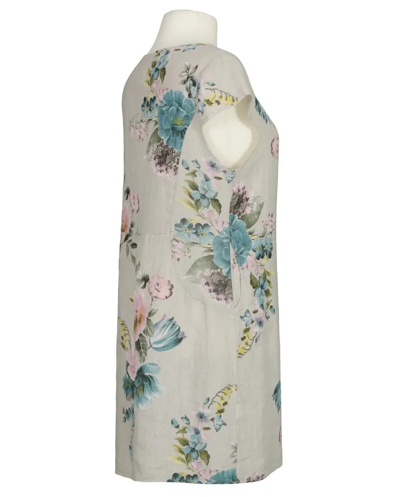 Leinenkleid mit Rosen in  beige von Puro Lino (Bild 2)