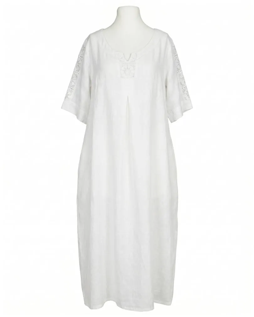 Leinenkleid mit Spitze in  wei� von Puro Lino (Bild 1)