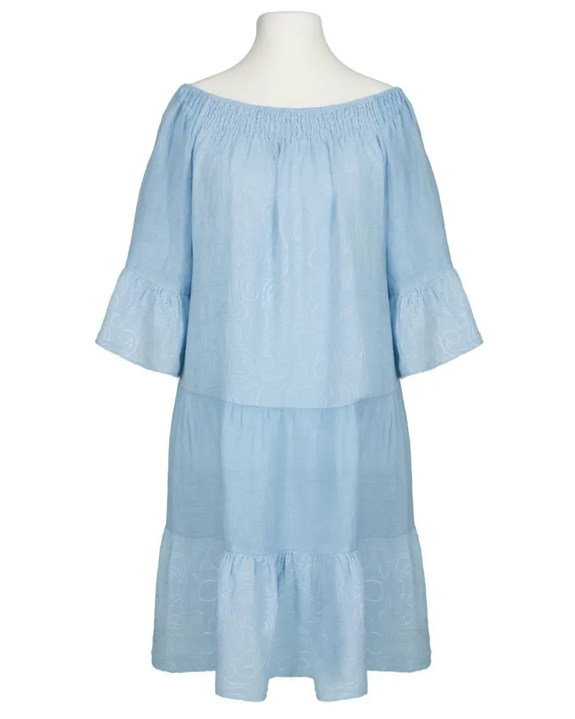Leinenkleid mit Stickerei in  hellblau von Puro Lino (Bild 2)