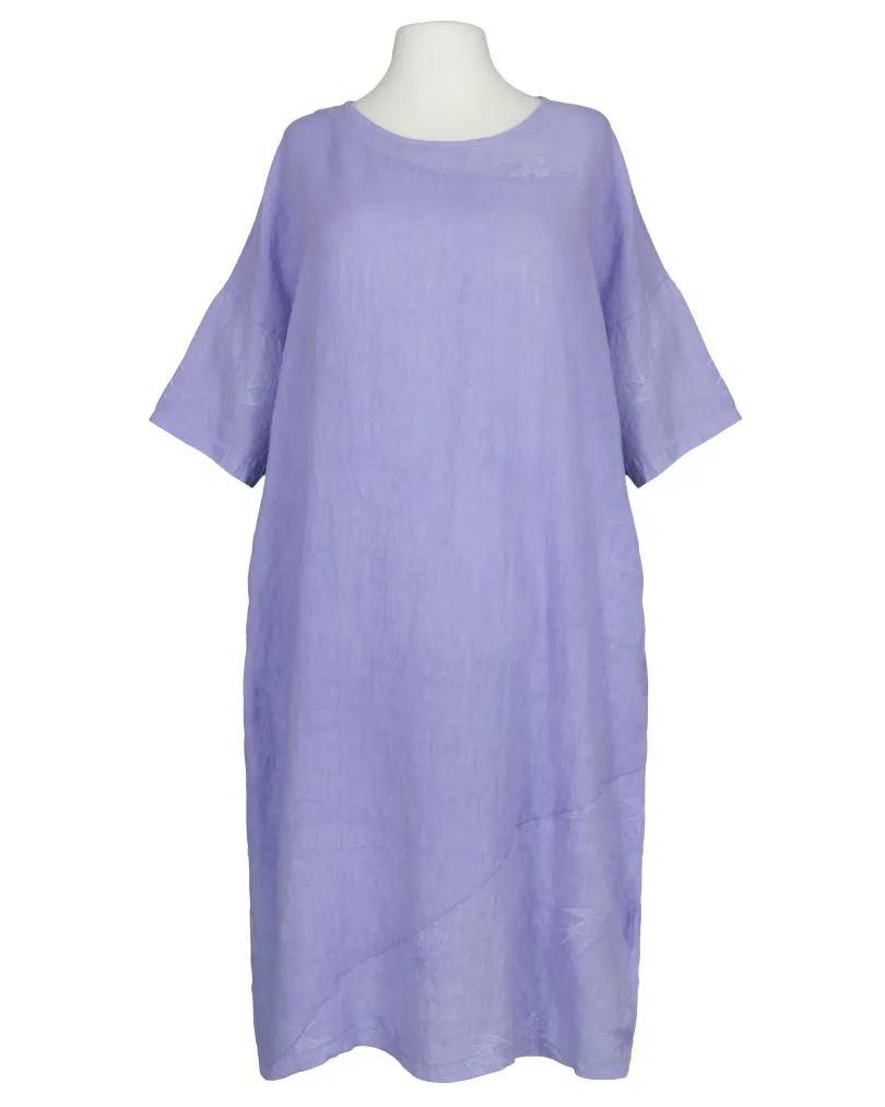Leinenkleid mit Stickerei in  lila von Puro Lino (Bild 1)