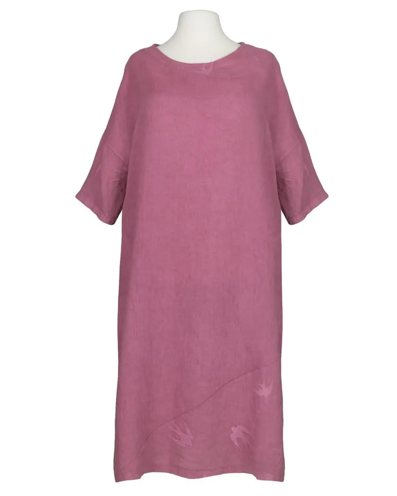 Leinenkleid mit Stickerei in  rosenholz von Puro Lino (Bild 1)