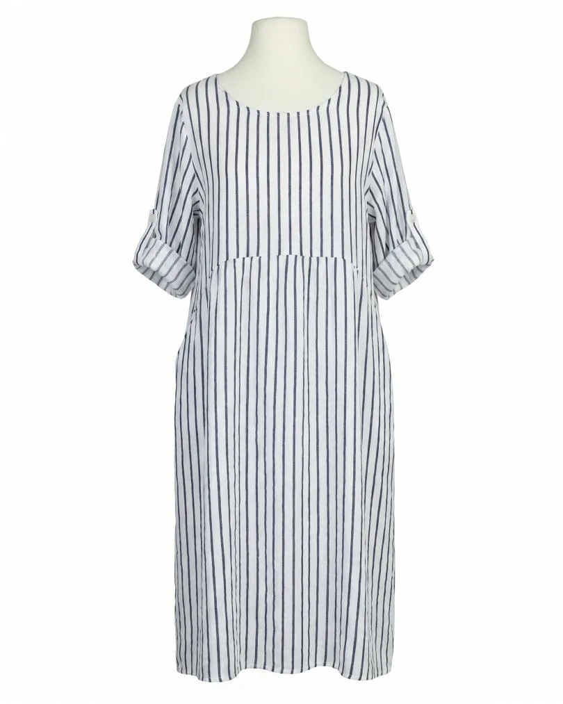 Leinenkleid mit Streifen in  wei� von Puro Lino (Bild 1)