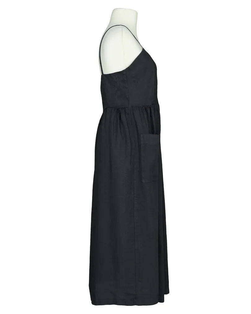 Leinenkleid mit Taschen in  schwarz von Puro Lino (Bild 2)