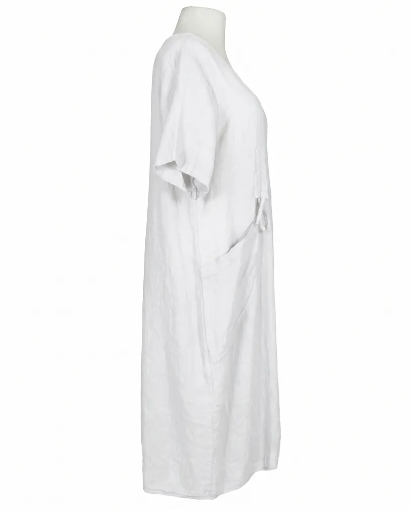 Leinenkleid mit Taschen in  wei� von Puro Lino (Bild 2)