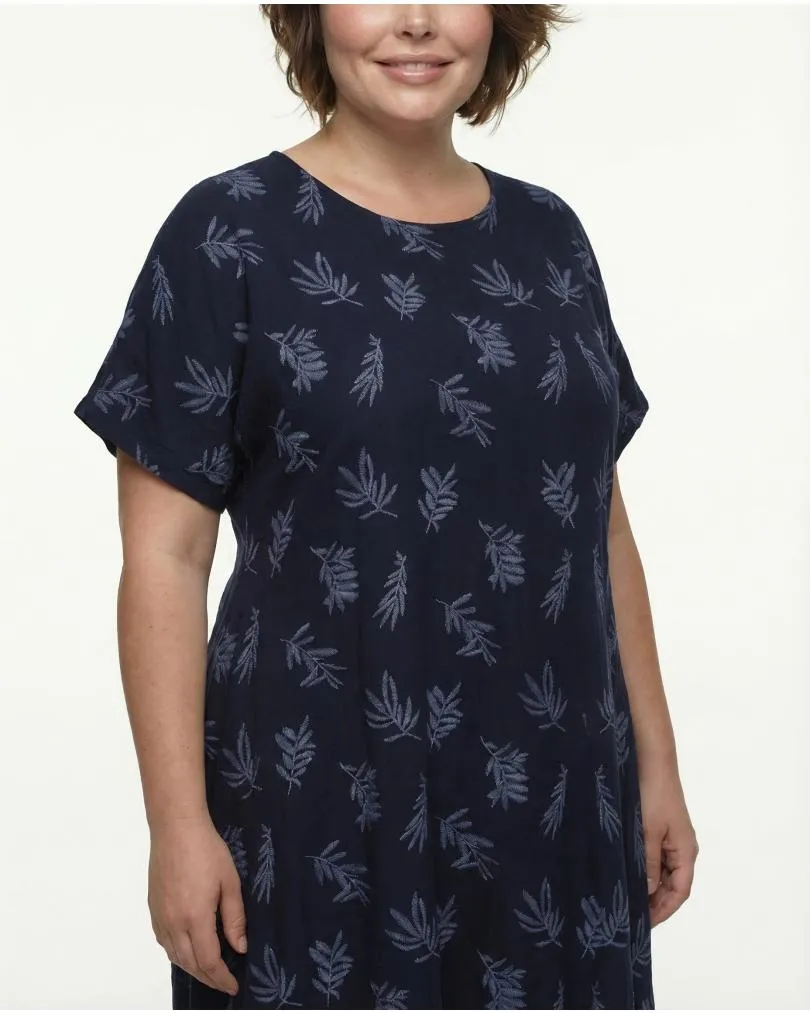 Leinenkleid Print in  blau von Puro Lino (Bild 4)