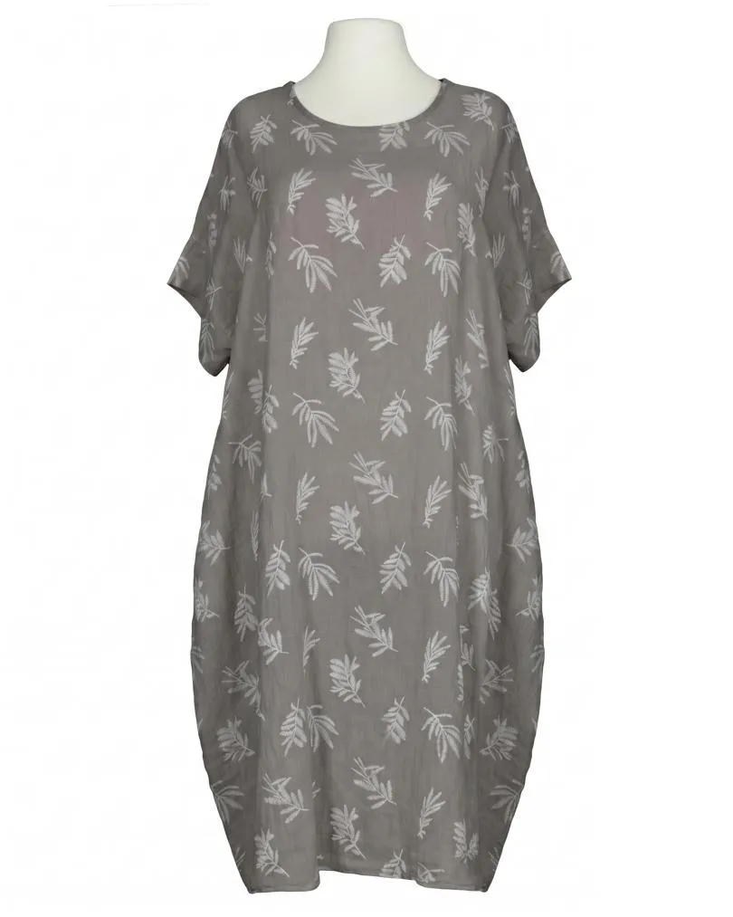 Leinenkleid Print in  braun von Puro Lino (Bild 1)