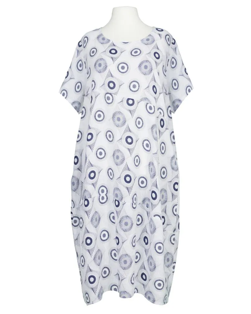 Leinenkleid Print in  wei� von Made in Italy (Bild 1)