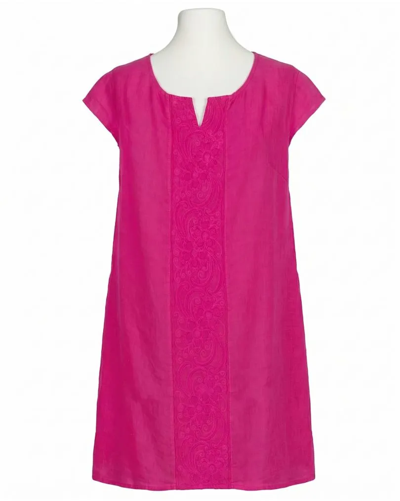 Leinenkleid Stickerei in  pink von Puro Lino (Bild 1)