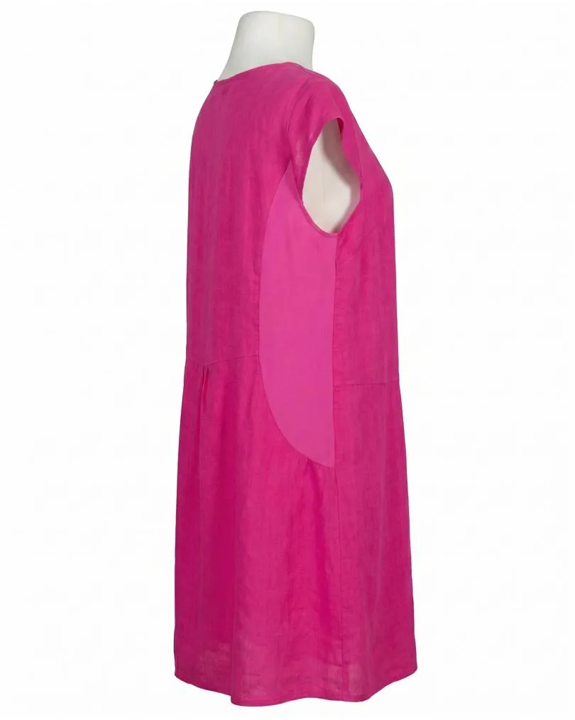 Leinenkleid Stickerei in  pink von Puro Lino (Bild 2)