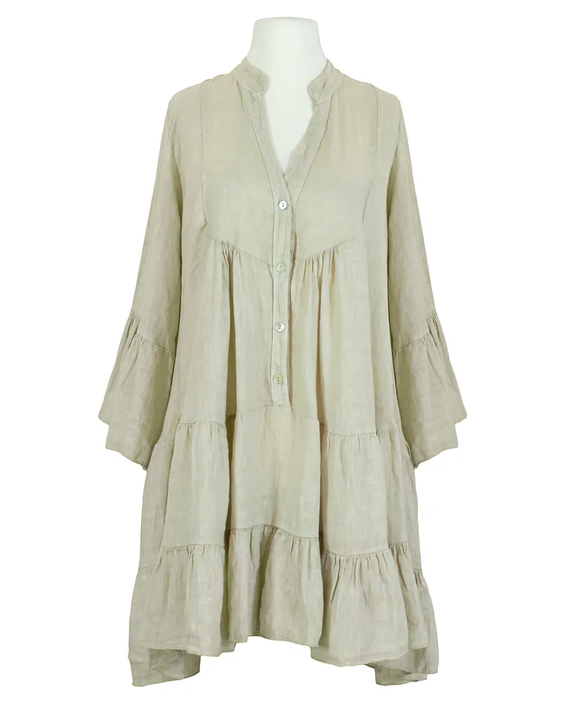 Leinentunika A-Linie in  beige von H. Trend (Bild 1)