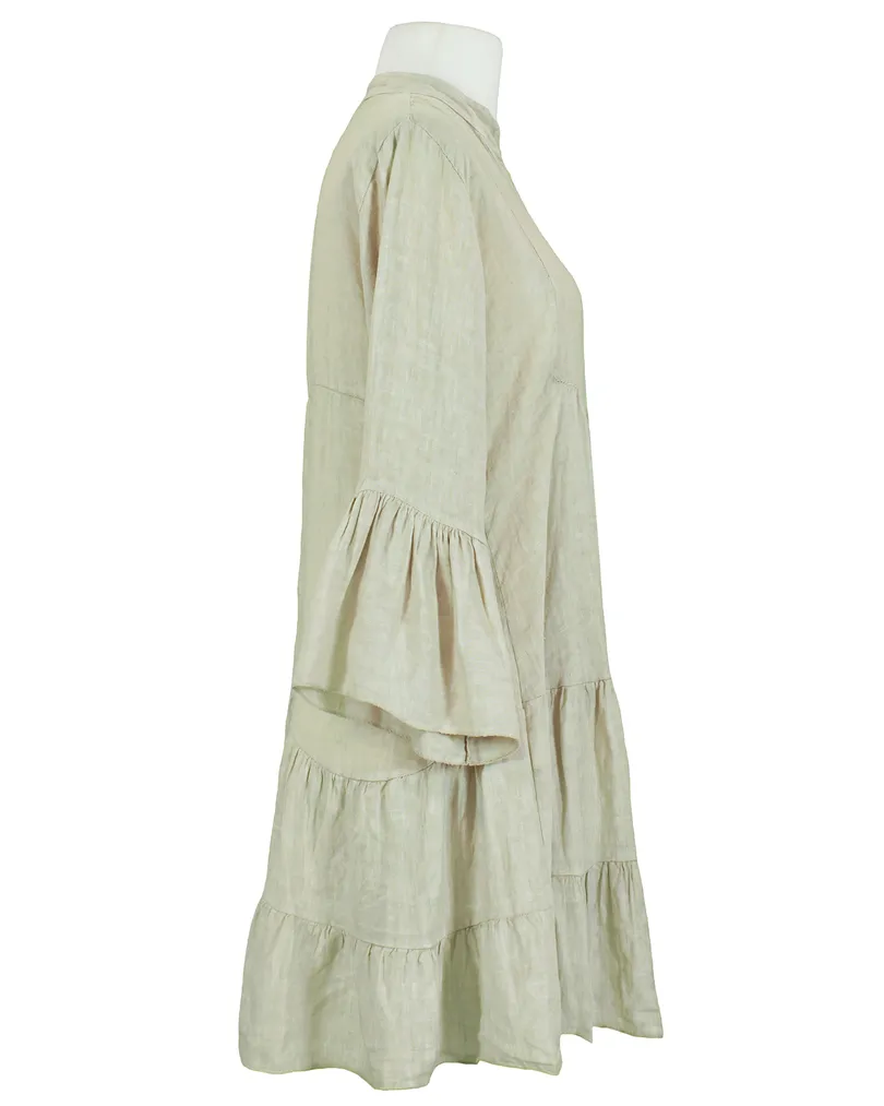 Leinentunika A-Linie in  beige von H. Trend (Bild 2)