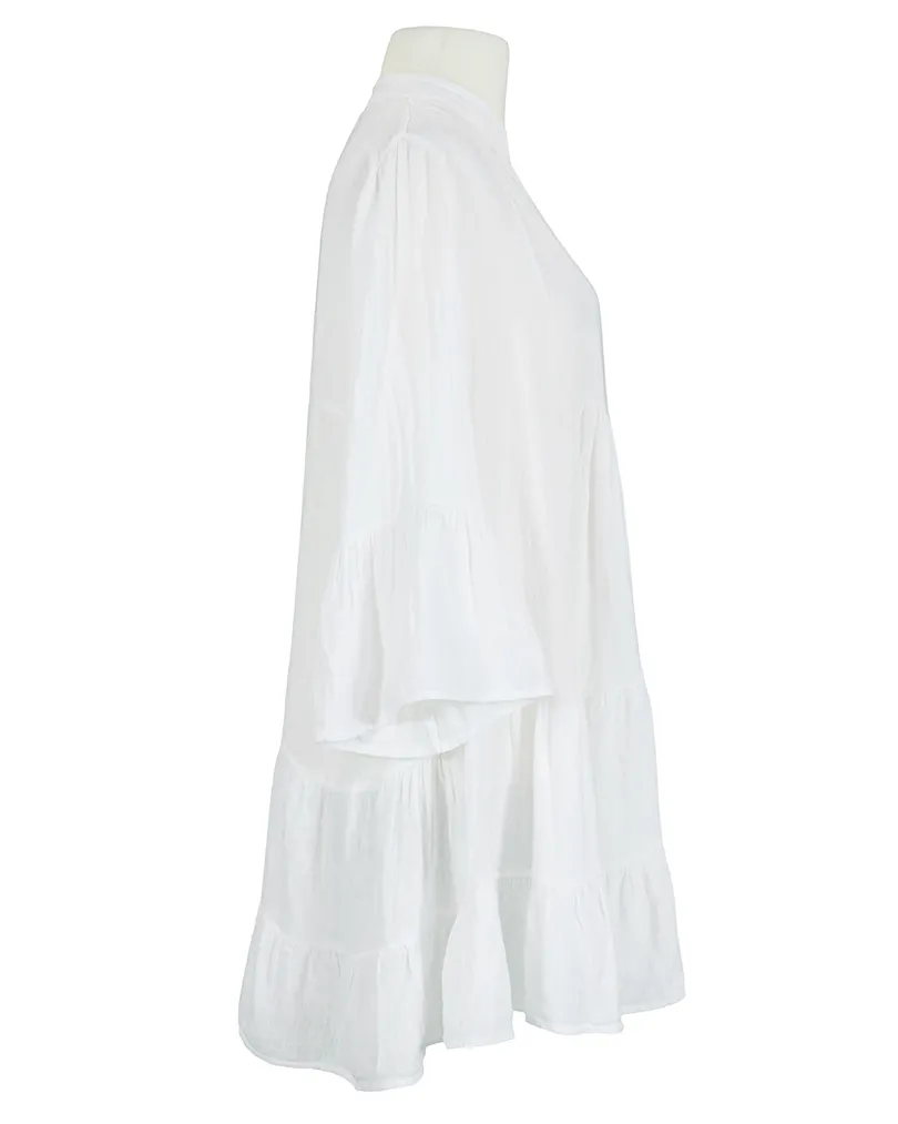 Leinentunika A-Linie in  wei� von H. Trend (Bild 2)
