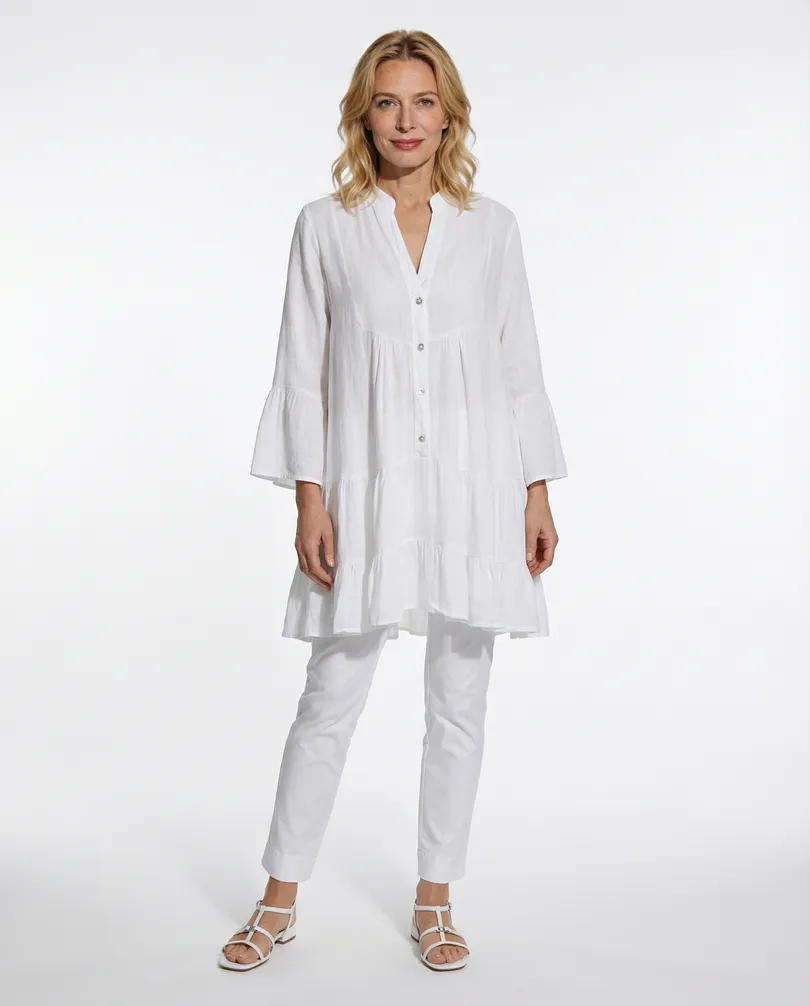 Leinentunika A-Linie in  wei� von H. Trend (Bild 3)