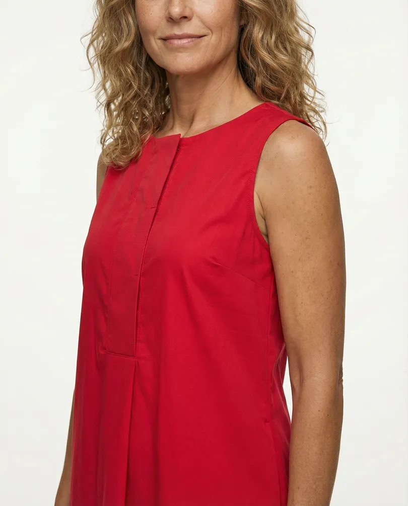Long Bluse Baumwolle in  rot von Wendy (Bild 4)