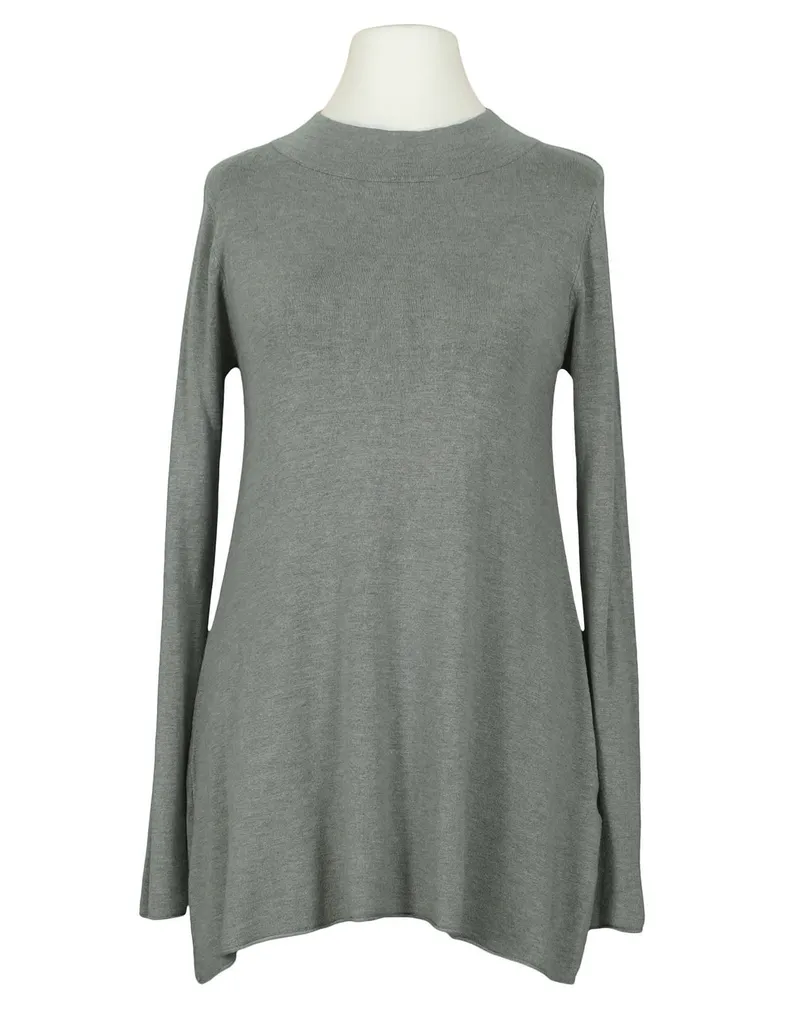 Long Pullover Feinstrick in  grau von Esvivid (Bild 1)