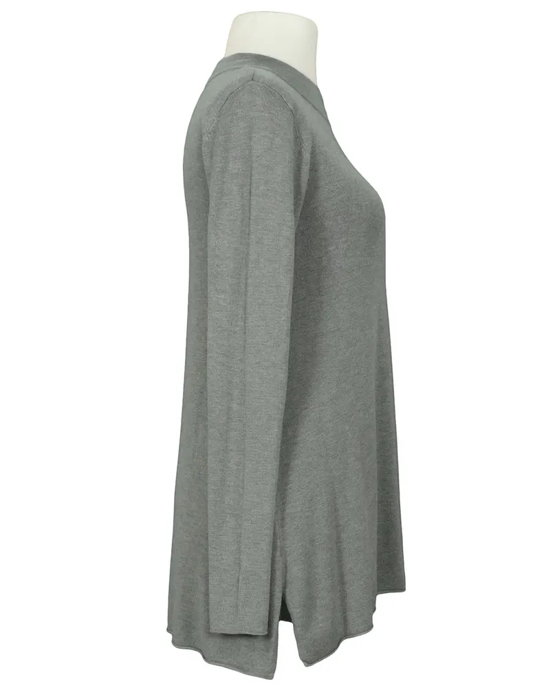 Long Pullover Feinstrick in  grau von Esvivid (Bild 2)
