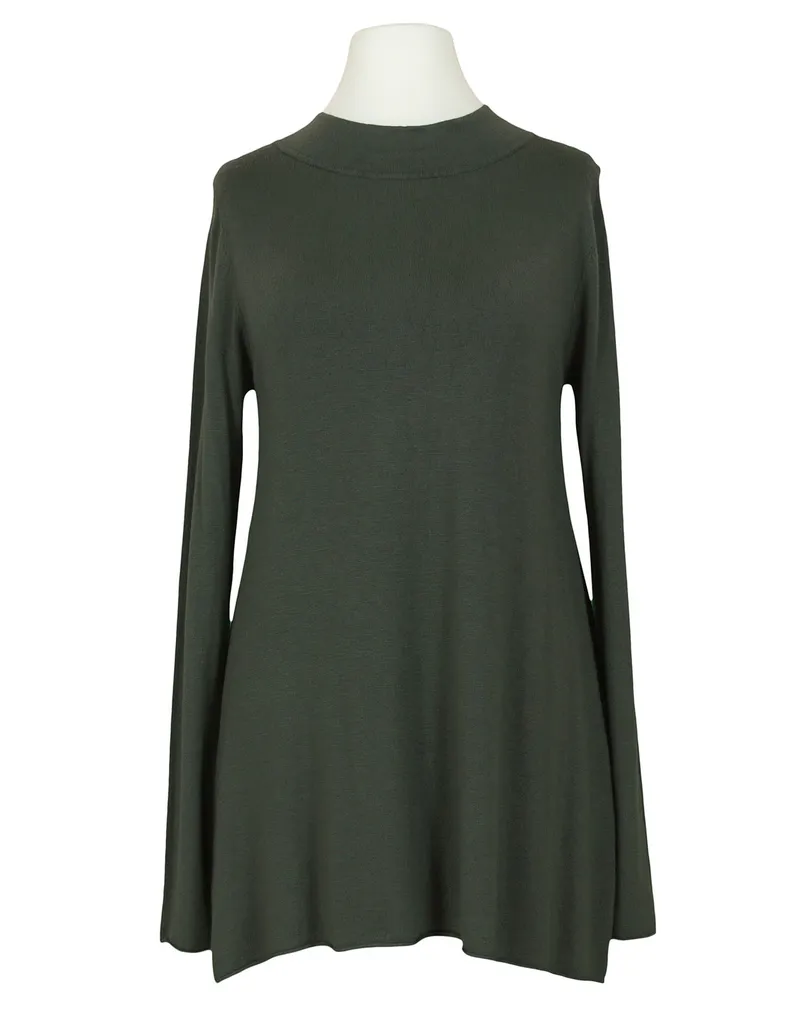 Long Pullover Feinstrick in  oliv von Esvivid (Bild 1)