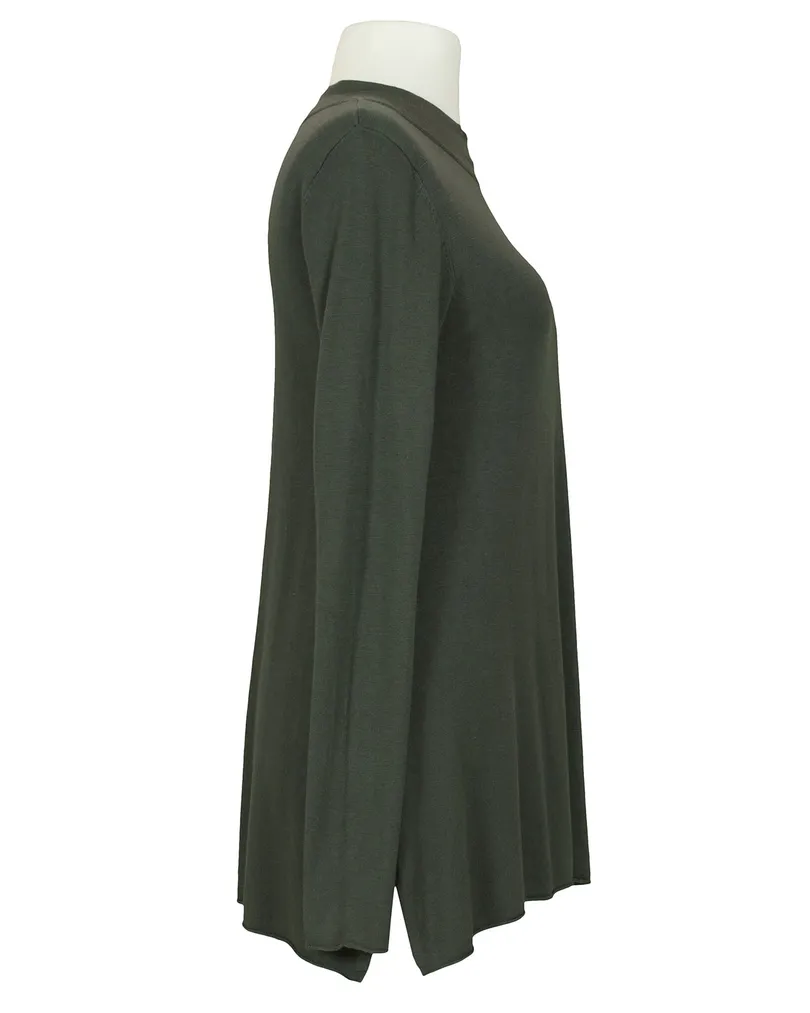 Long Pullover Feinstrick in  oliv von Esvivid (Bild 2)