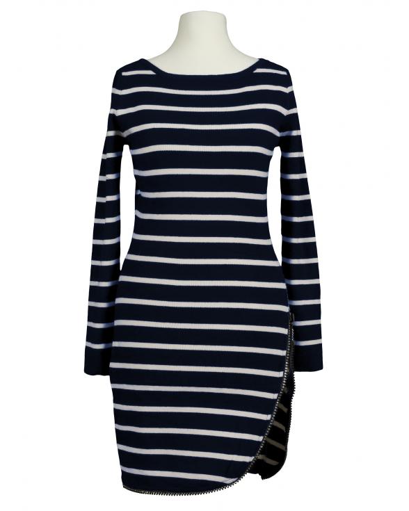 Long Pullover Streifen in blau von Miss Kiss