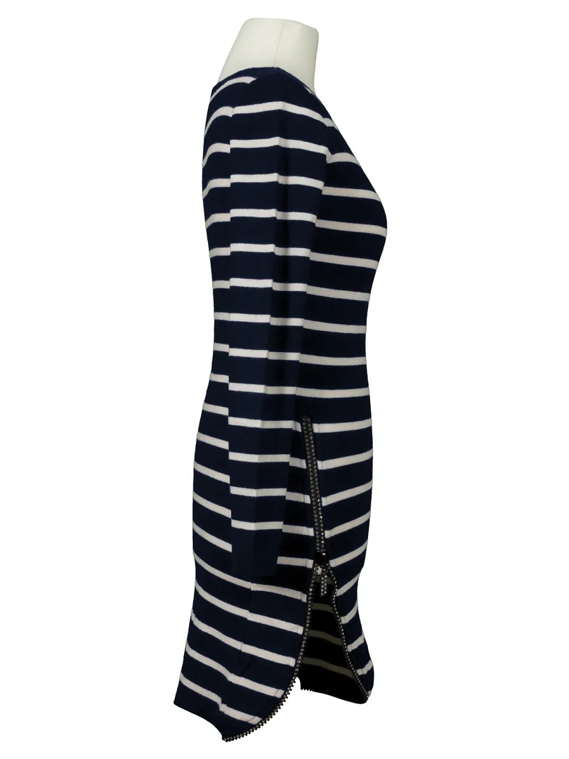 Long Pullover Streifen in  blau von Miss Kiss (Bild 2)