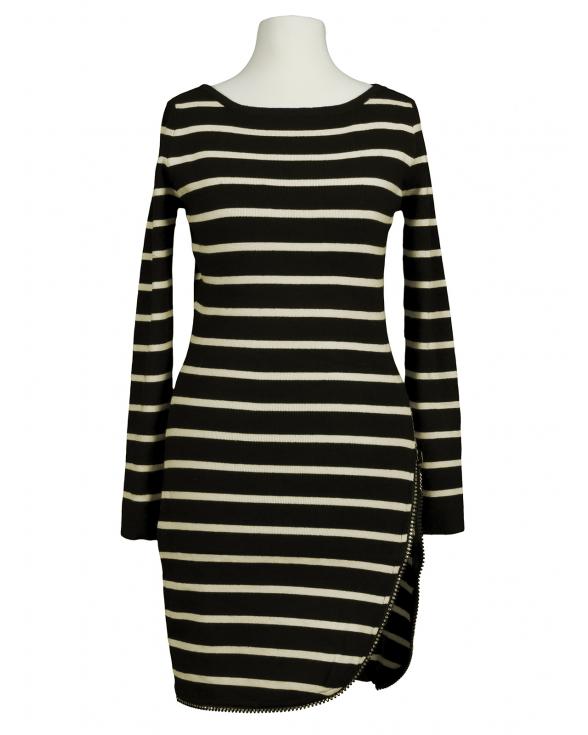 Long Pullover Streifen in schwarz von Miss Kiss
