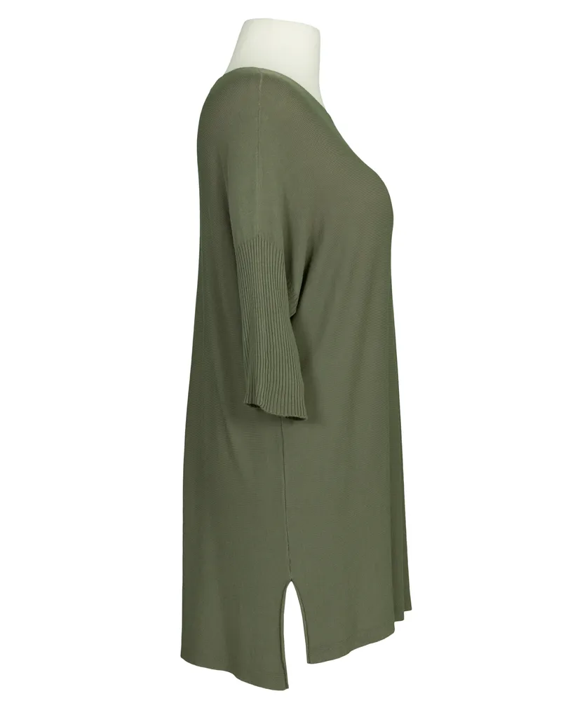 Long Pullover Viskose in  khaki von fashion made in italy (Bild 2)