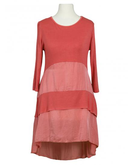 Long Shirt mit Satin in  koralle von fashion made in italy (Bild 1)