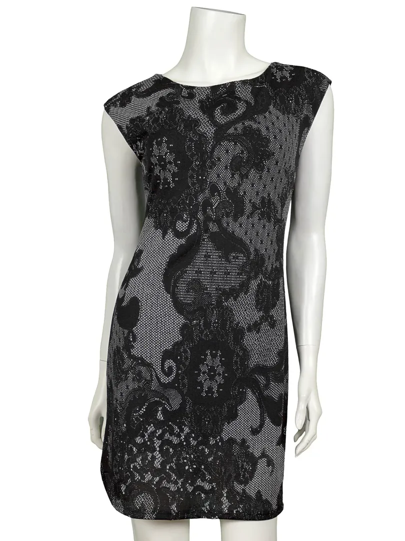 Long Shirt Spitzenprint in  schwarz von Diana (Bild 1)