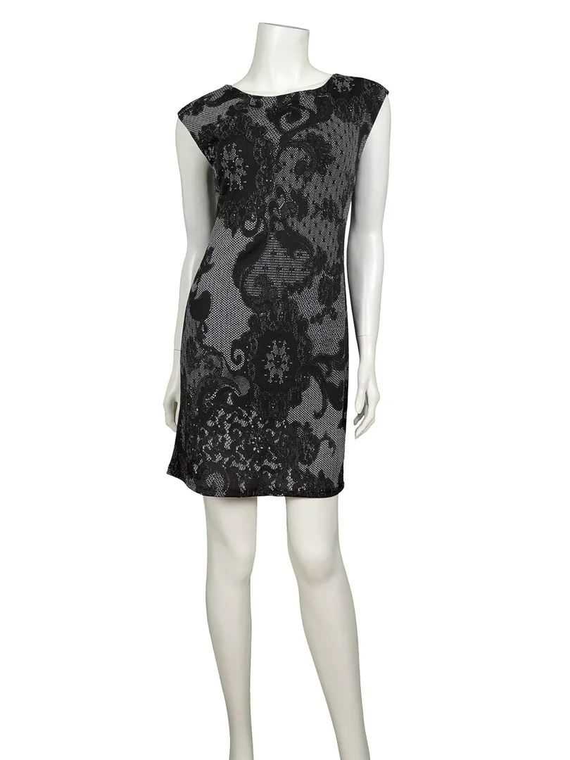 Long Shirt Spitzenprint in  schwarz von Diana (Bild 2)