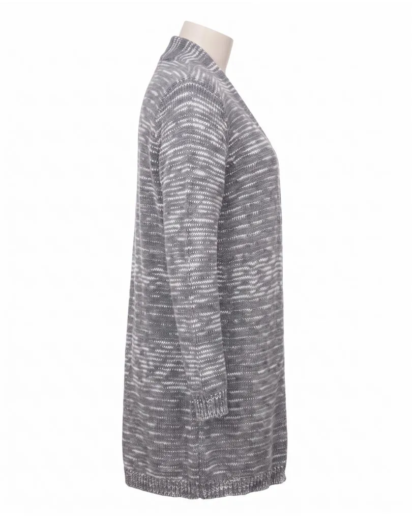 Long Strickjacke in  grau von Spaziodonna (Bild 2)