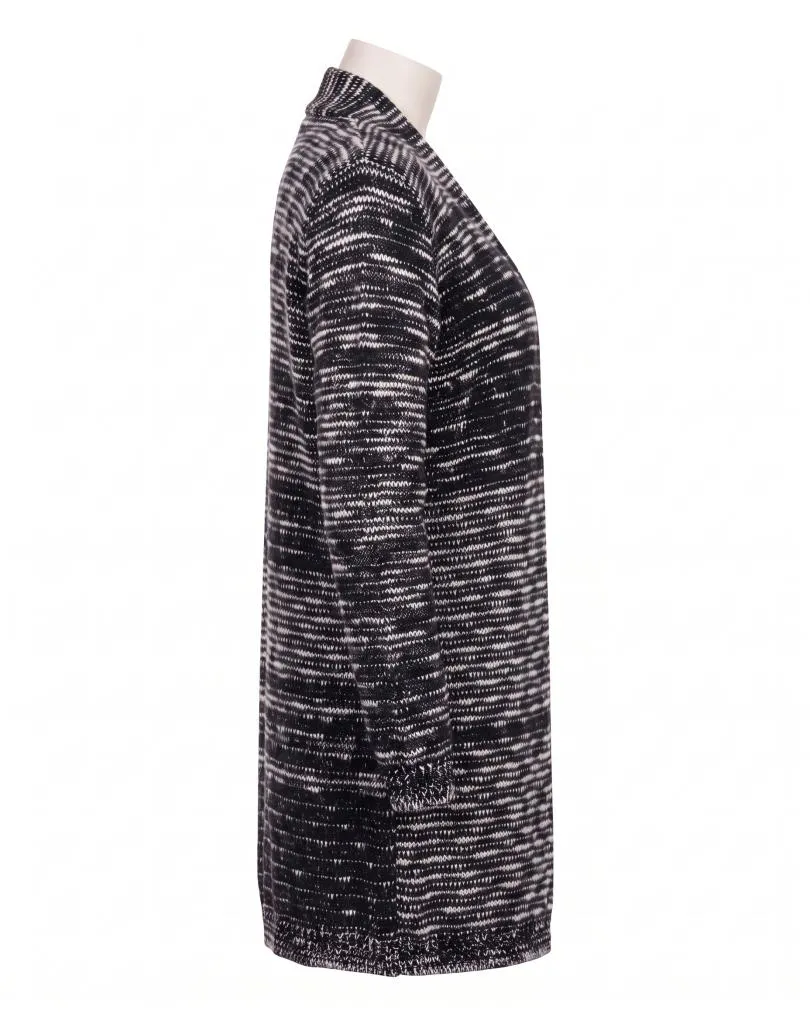 Long Strickjacke in  schwarz von Spaziodonna (Bild 2)