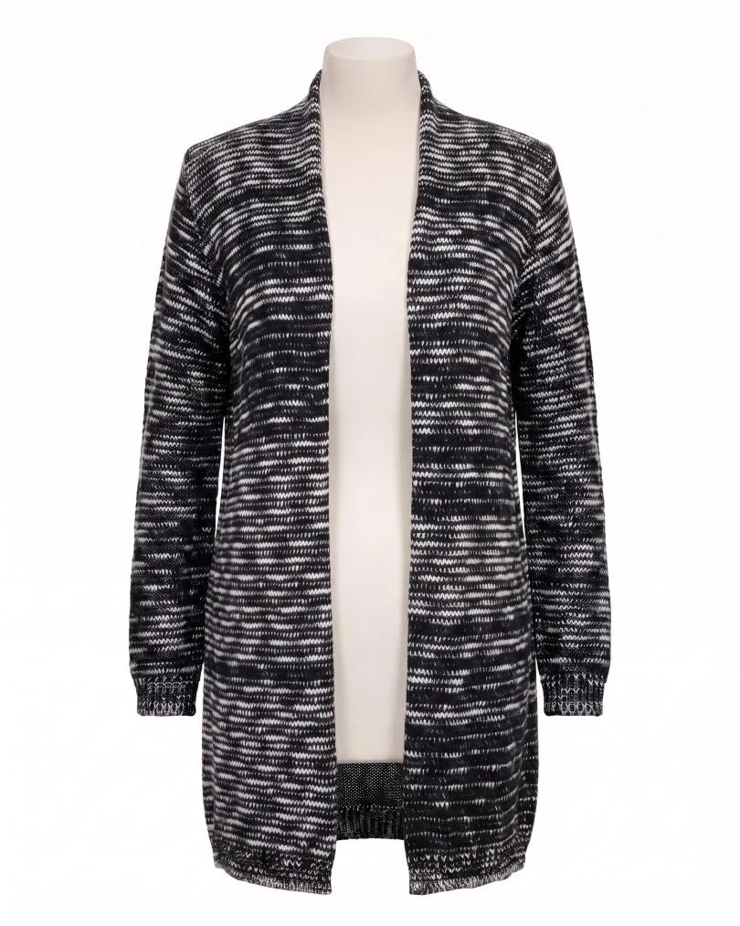 Long Strickjacke in  schwarz von Spaziodonna (Bild 1)