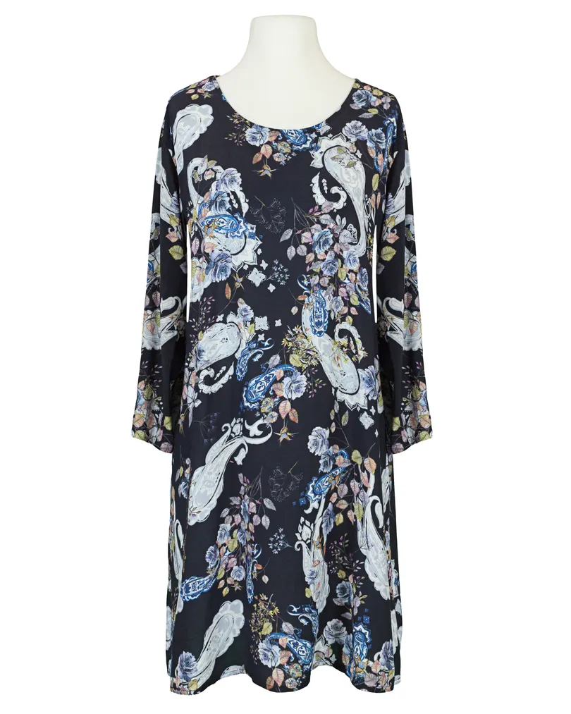 Long Tunika Floral in  schwarz von Royal Estetica (Bild 1)