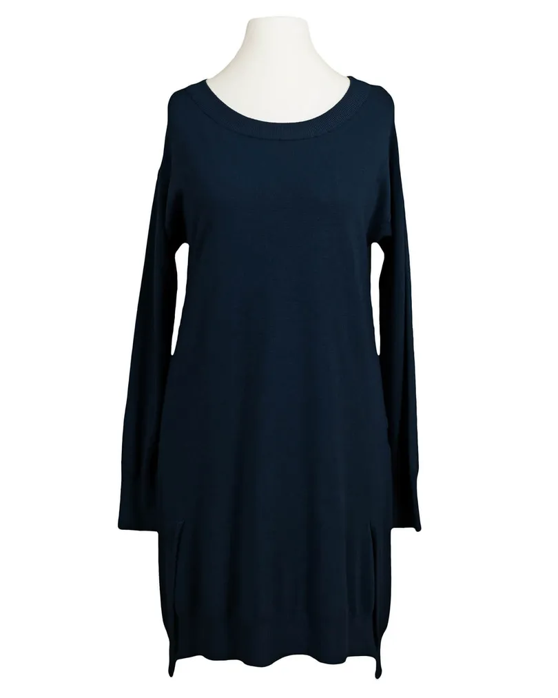 Tunika mit Cashmere in dunkelblau von Spaziodonna