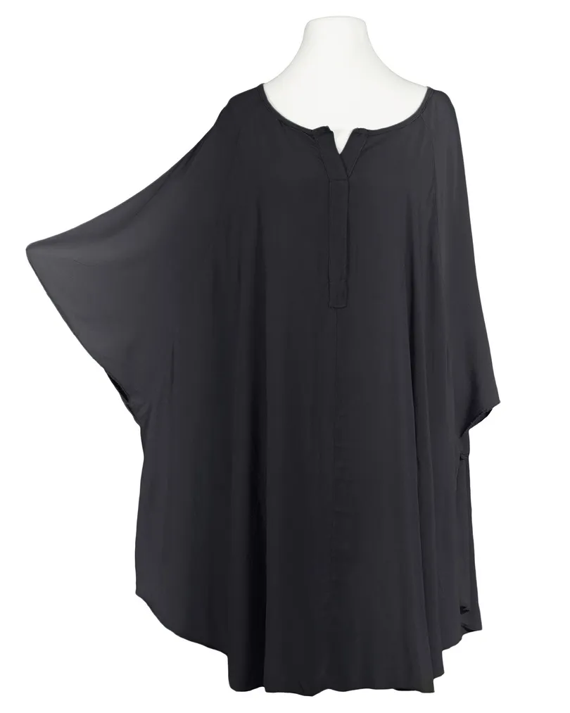 Long Tunika Viskose in  schwarz von Spaziodonna (Bild 2)