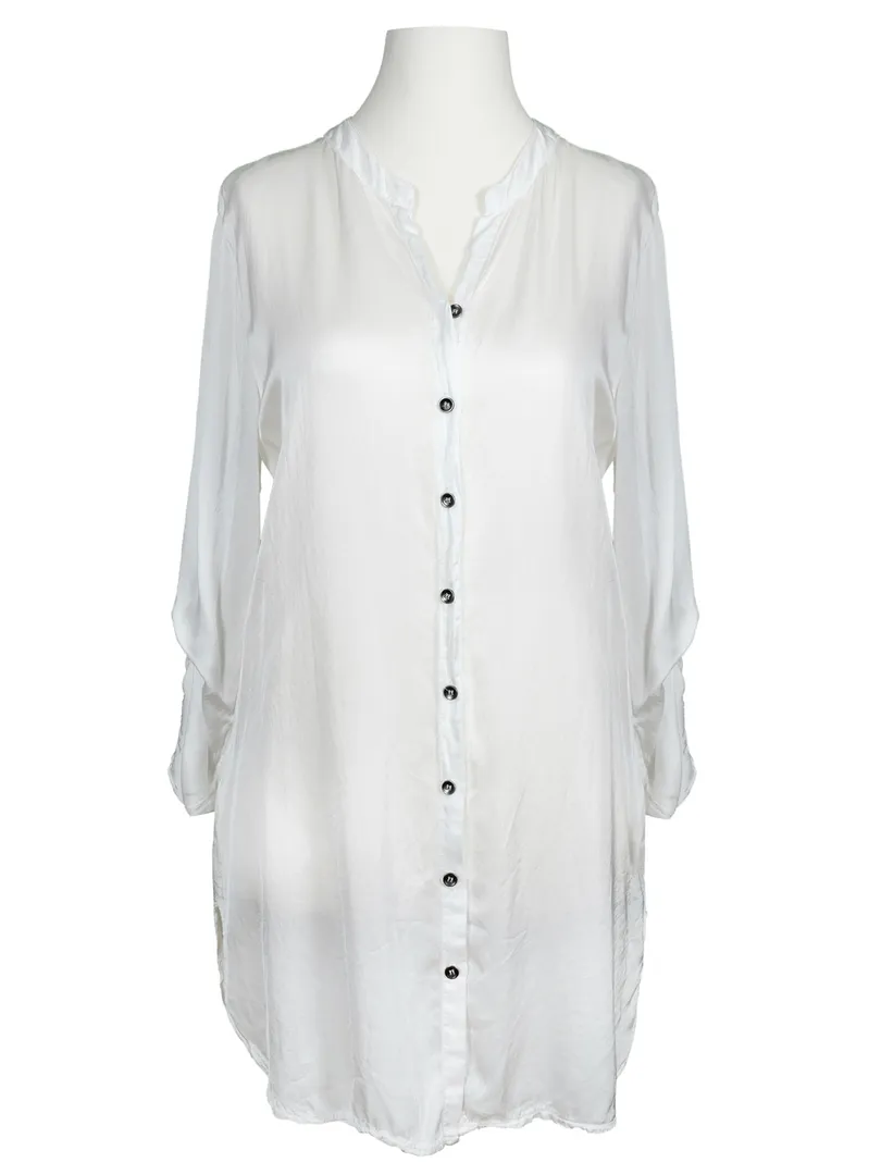 Longbluse mit Seide in  wei� von Spaziodonna (Bild 1)