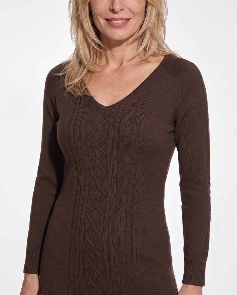Longpullover mit Cashmere in  braun von fashion made in italy (Bild 4)