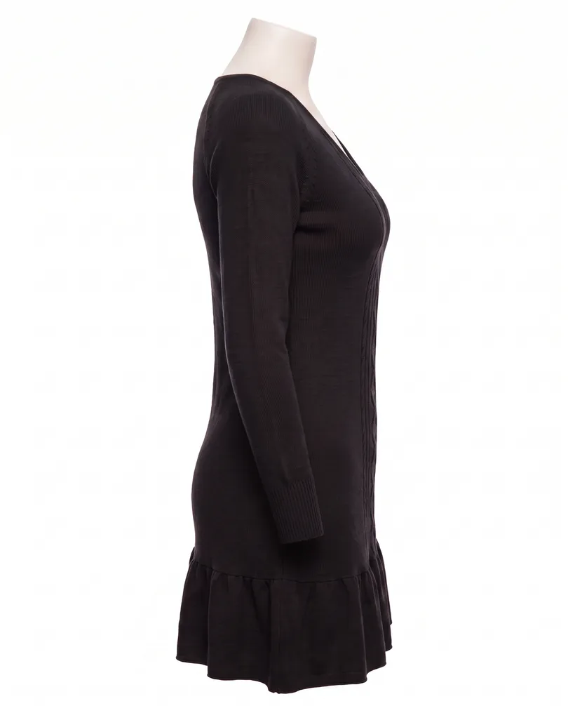 Longpullover mit Cashmere in  schwarz von fashion made in italy (Bild 2)